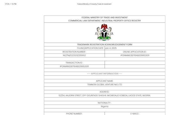 register your trademark for brand protection in nigeria, USA and UK